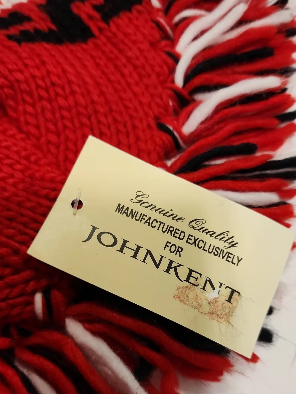 Johnkent Winter Red & White Hat Brand New